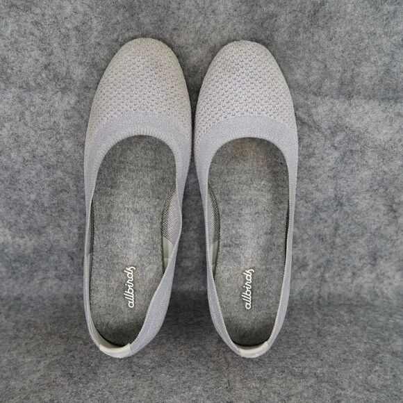 Allbirds Shoes Womens 8 Ballet Flats Tree Breezer Slip On Casual Breathable Grey - Picture 6 of 14